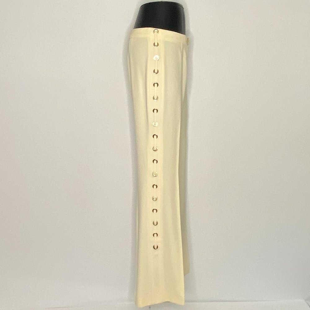 Escada Pants Trousers Cream Dressy Wide leg-10" 4 - Picture 2 of 14